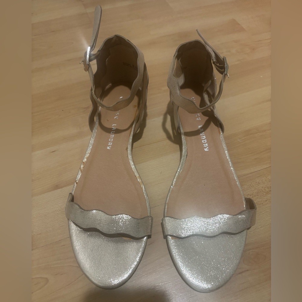 Chinese Laundry Shimmery Gold Sandals, Size 8.5